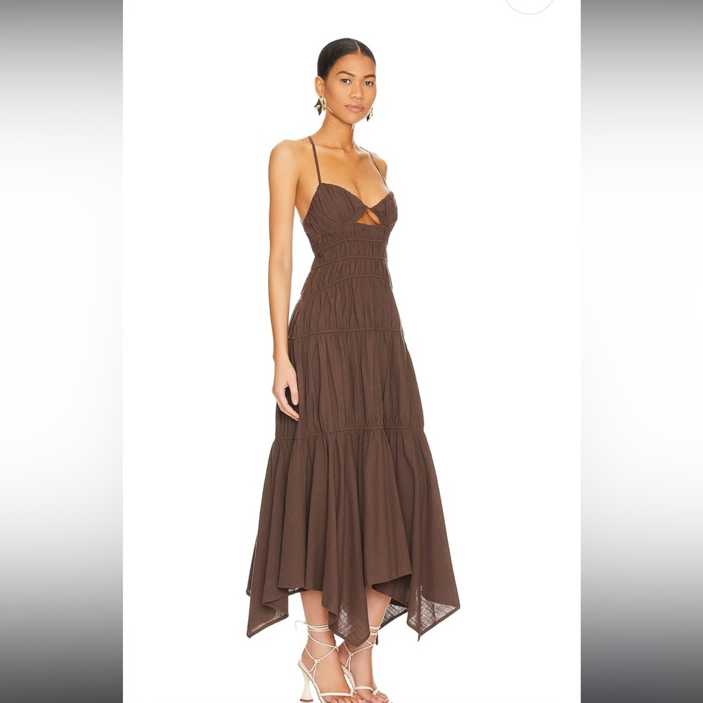 Revolve SNDYS Tahlia Dress in Chocolate NWT